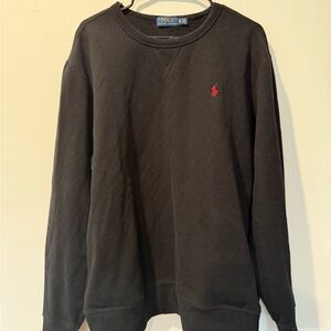 Polo Ralph Lauren Black Sweatshirt with Red Logo